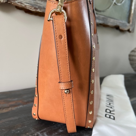 Brahmin Purse- Small Carla Tan Nelani. Excellent condition with papers and bag - Picture 6 of 13